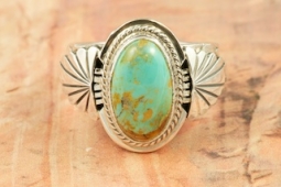 Genuine Manassa Turquoise Sterling Silver Ring